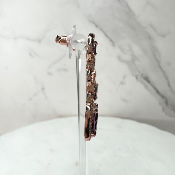 Bomb Party February She's Positively Glamorous Amethyst Earrings ER93230 NWT - Picture 4 of 6